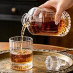 Liquor Decanter, 950ml Glass Decanter with Stopper, Lead-Free Elegant Red Wine Carafe, Unique Wine Aerator for Bar, Party, Anniversary, Home, Banquet, Idea Gift for Men and...