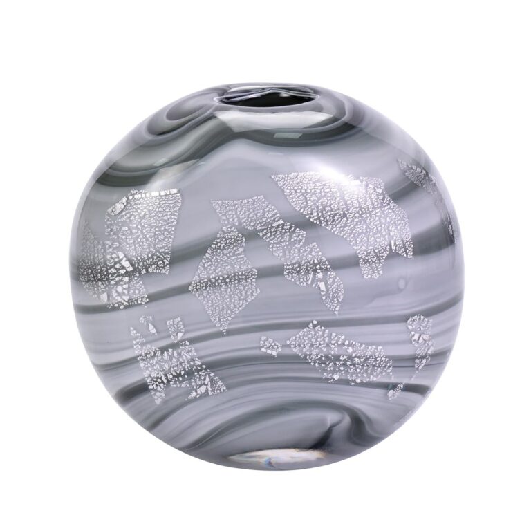 Colored Glass Vase,Marble-Inspired Glass Texture – detail view 4