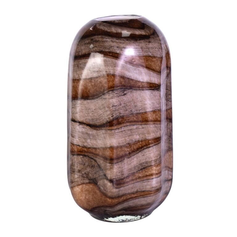Colored Glass Vase,Wood Grain Inspired Glass Design – detail view 4