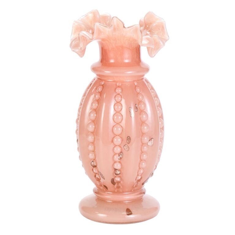 Colored Glass Vase,Soft Pink Glass Design – detail view 4