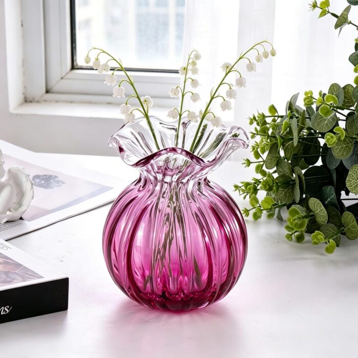 KAMMAK 8HPSYX057 glass vase side angle view showing silhouette