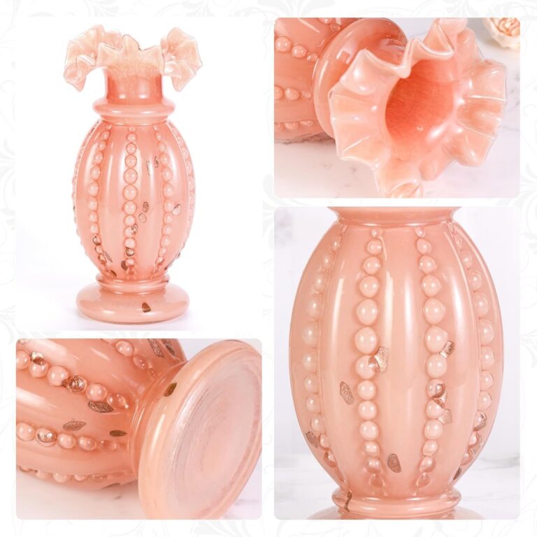 Colored Glass Vase,Soft Pink Glass Design – detail view 1