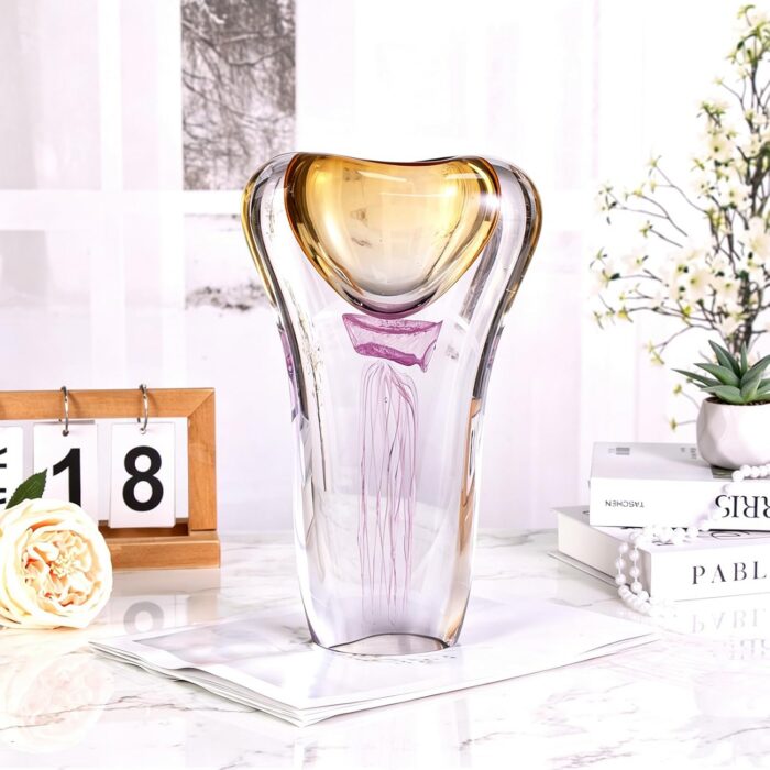 KAMMAK 8HPSYX059 glass vase side angle view showing silhouette
