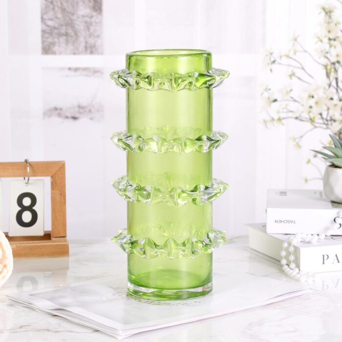 KAMMAK 8HPSYX031 glass vase styled on dining table image 5