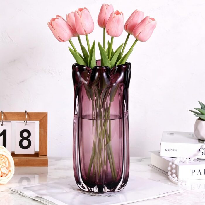 KAMMAK 8HPSYX035 glass vase side angle view showing silhouette