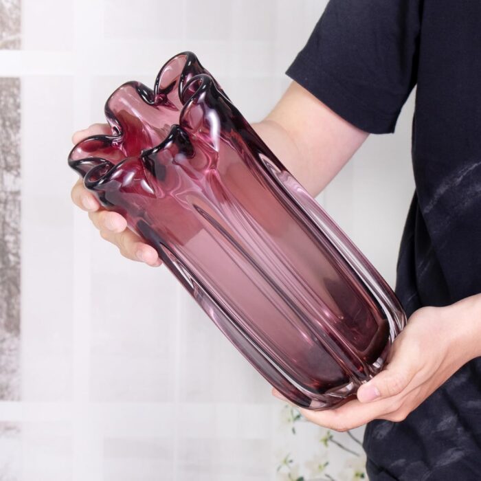 KAMMAK 8HPSYX035 glass vase styled on dining table image 5