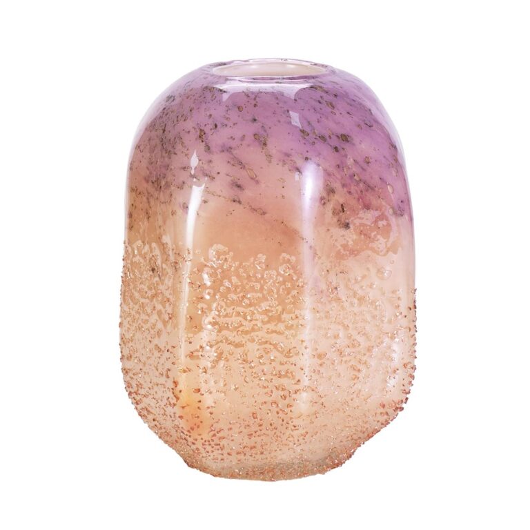 Colored Glass Vase,Pink Purple Gradient Glass Design – detail view 4