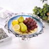 KAMMAK Glass Fruit Bowl, Handcraft Decorative Dessert Plate | Luxury Centerpiece, Aesthetic Counter Decor, Colored Modern Art, For Party Serving, SXY8 KAMMAK 8GPSXY008 decorative serving plate decorative craft detail image 7