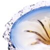 KAMMAK Glass Fruit Bowl, Handcraft Decorative Dessert Plate | Luxury Centerpiece, Aesthetic Counter Decor, Colored Modern Art, For Party Serving, SXY8 KAMMAK 8GPSXY008 decorative serving plate scale and proportion view image 6