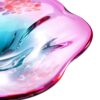 KAMMAK Glass Fruit Bowl, Handcraft Decorative Dessert Plate | Luxury Centerpiece, Aesthetic Counter Decor, Colored Modern Art, For Party Serving, SXY7 KAMMAK 8GPSXY007 decorative serving plate close-up material texture detail image 4