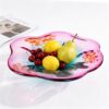 KAMMAK Glass Fruit Bowl, Handcraft Decorative Dessert Plate | Luxury Centerpiece, Aesthetic Counter Decor, Colored Modern Art, For Party Serving, SXY7 KAMMAK 8GPSXY007 decorative serving plate decorative craft detail image 7