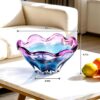 KAMMAK Glass Fruit Bowl, Luxury Centerpiece Glass Bowl, Hand Blown Decorative Dessert Plate, Green Aesthetic Counter Decor, Colored Modern Art Serving Bowls for Party (SXY01) KAMMAK 8GPSXY001 decorative serving plate decorative craft detail image 7