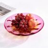KAMMAK Glass Fruit Bowl, Luxury Centerpiece Glass Bowl, Hand Blown Decorative Dessert Plate, Green Aesthetic Counter Decor, Colored Modern Art Serving Bowls for Party (SXY02) KAMMAK 8GPSXY002 decorative serving plate scale and proportion view image 6