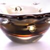 KAMMAK Glass Fruit Bowl, Luxury Centerpiece Glass Bowl, Hand Blown Decorative Dessert Plate, Green Aesthetic Counter Decor, Colored Modern Art Serving Bowls for Party (SXY03) KAMMAK 8GPSXY003 decorative serving plate styled on dining table image 5