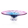 KAMMAK Glass Fruit Bowl, Luxury Centerpiece Glass Bowl, Hand Blown Decorative Dessert Plate, Green Aesthetic Counter Decor, Colored Modern Art Serving Bowls for Party (SXY05) KAMMAK 8GPSXY005 decorative serving plate front view for product display