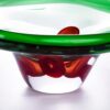 KAMMAK Glass Fruit Bowl, Luxury Centerpiece Glass Bowl, Hand Blown Decorative Dessert Plate, Green Aesthetic Counter Decor, Colored Modern Art Serving Bowls for Party (SXY06) KAMMAK 8GPSXY006 decorative serving plate styled on dining table image 5