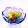 KAMMAK Glass Fruit Bowl, Luxury Centerpiece Glass Bowl, Hand Blown Decorative Dessert Plate, Green Aesthetic Counter Decor, Colored Modern Art Serving Bowls for Party (SXY01) KAMMAK 8GPSXY001 decorative serving plate scale and proportion view image 6