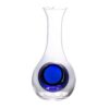Liquor Decanter, 480ml Glass Wine Decanter, Elegant Red Wine Carafe, Unique Wine Aerator for Bar, Party, Anniversary, Home, Banquet, Idea Gift for Men and Women (HR04) KAMMAK 8SXHR004 glass decanter side angle view showing silhouette