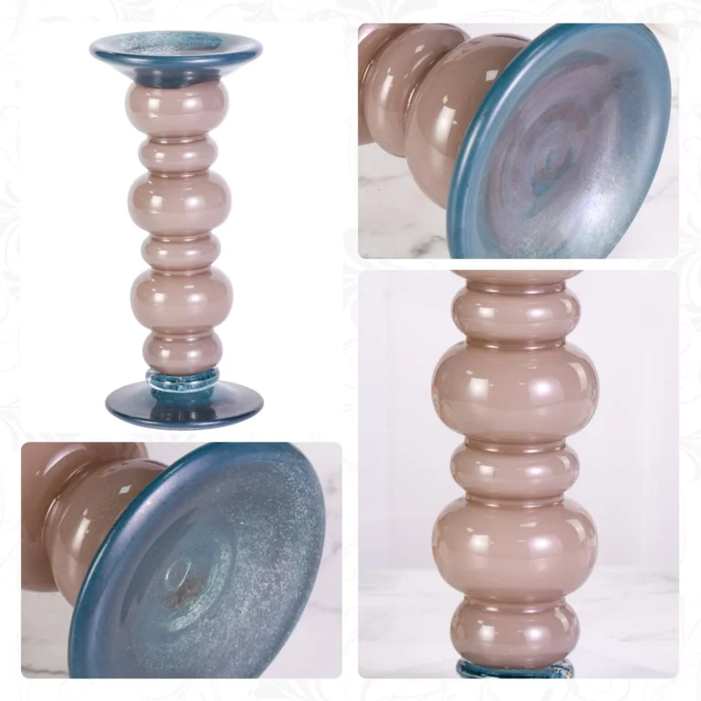 KAMMAK Brown Art Glass Pillar Candle Holder - SYX16 - product image 4