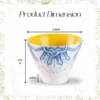 KAMMAK blue ceramic tea cup dimensions with yellow interior KAMMAK 7KPSP433N ceramic cup and saucer decorative craft detail image 7