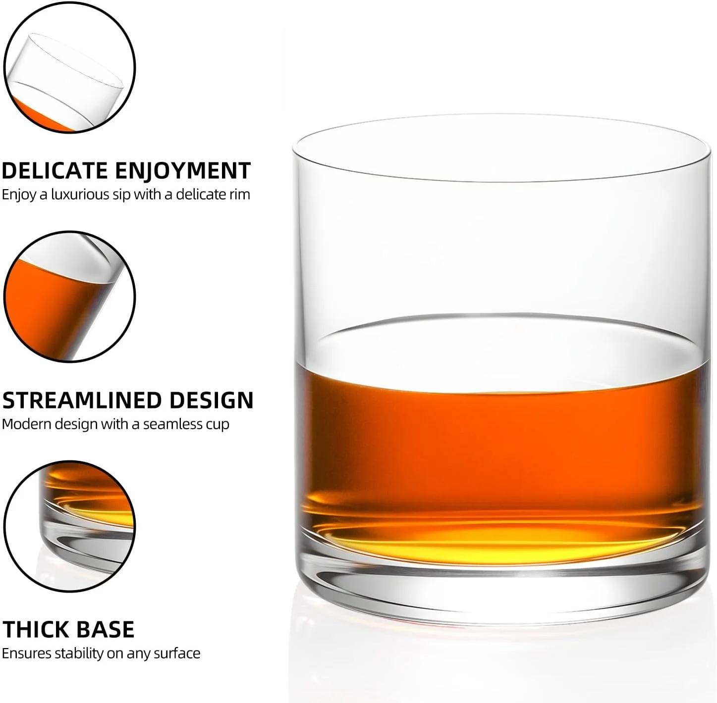 KAMMAK 777N clear tumbler showing smooth rim and thick base