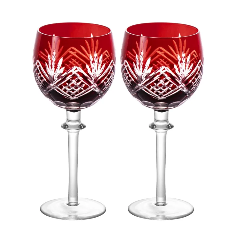 KAMMAK Copper Red Cut Wine Goblets, Set of 2 - RS028 - product image 1