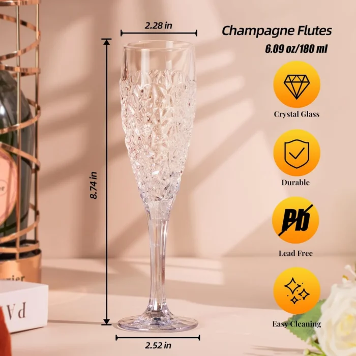 KAMMAK 7KPSP616N-US champagne flutes close-up material detail image 2