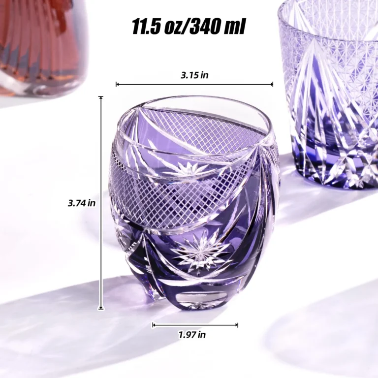 KAMMAK Cut Old Fashioned Whiskey Glasses, Set of 2 - CM001 - product image 2