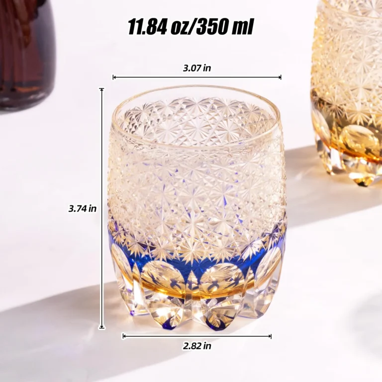 KAMMAK Cut Old Fashioned Whiskey Glasses, Set of 2 - CM002 - product image 2