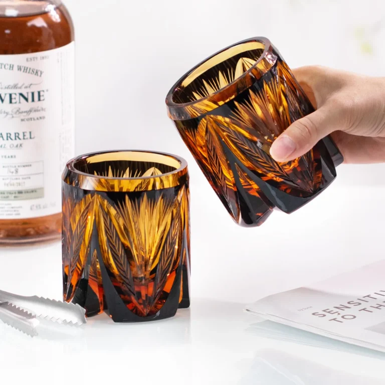 KAMMAK Cut Old Fashioned Whiskey Glasses, Set of 2 - CM004 - product image 4