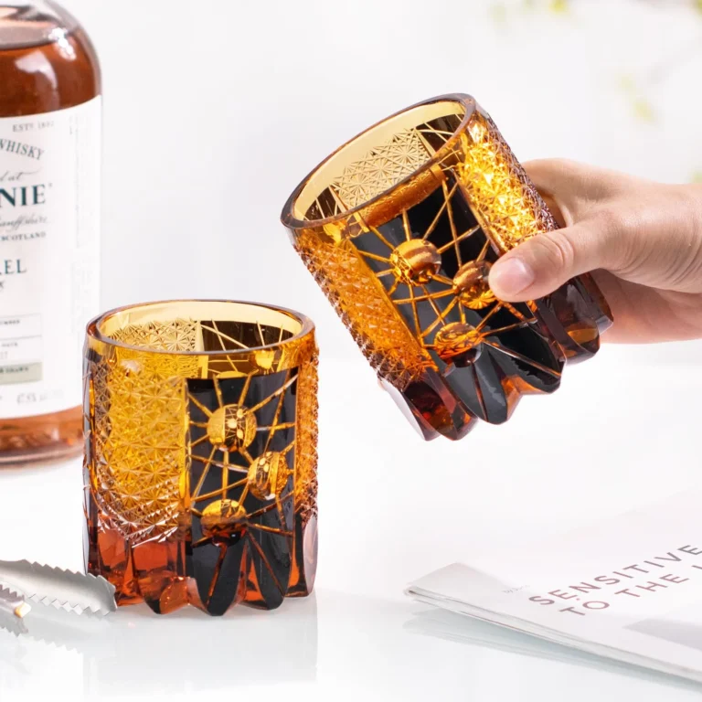 KAMMAK Cut Old Fashioned Whiskey Glasses, Set of 2 - CM005 - product image 4