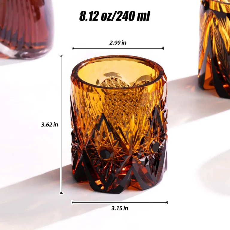 KAMMAK Cut Old Fashioned Whiskey Glasses, Set of 2 - CM006 - product image 2