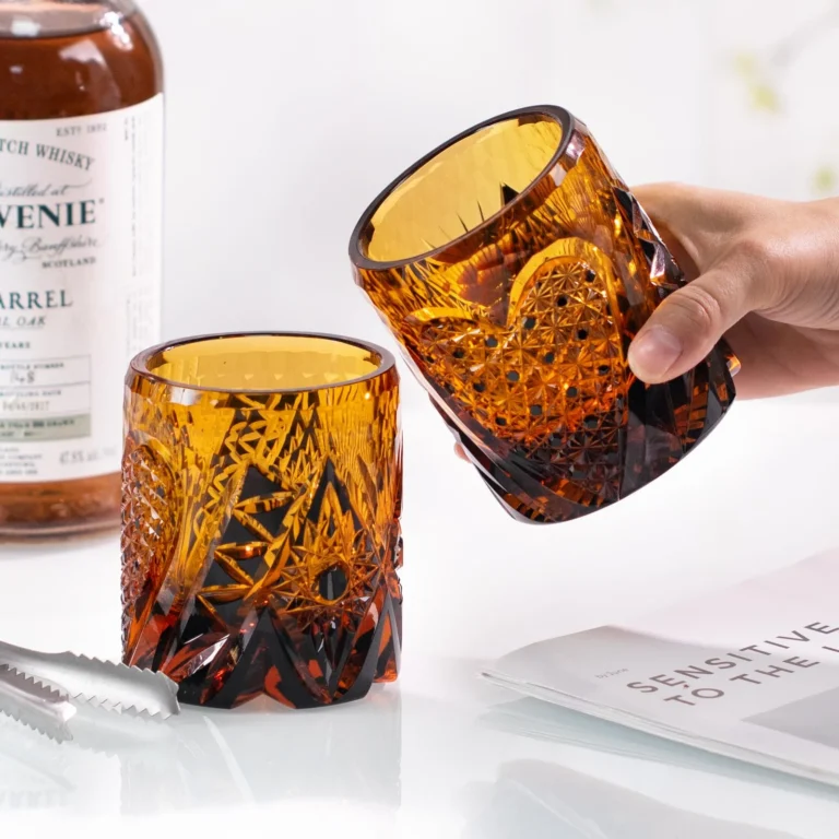 KAMMAK Cut Old Fashioned Whiskey Glasses, Set of 2 - CM006 - product image 4