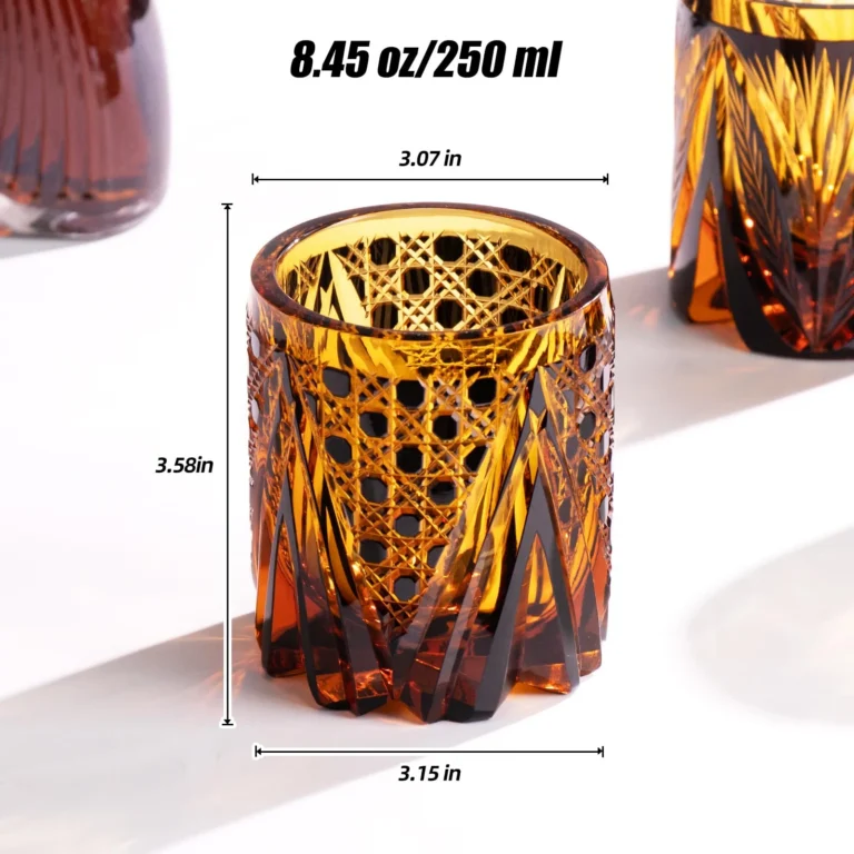 KAMMAK Cut Old Fashioned Whiskey Glasses, Set of 2 - CM008 - product image 2