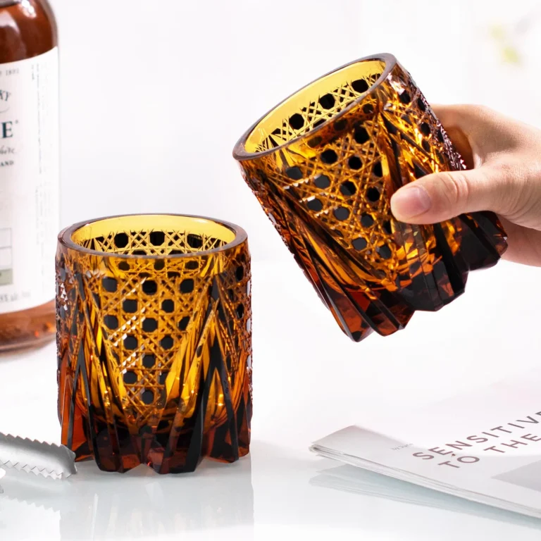 KAMMAK Cut Old Fashioned Whiskey Glasses, Set of 2 - CM008 - product image 4