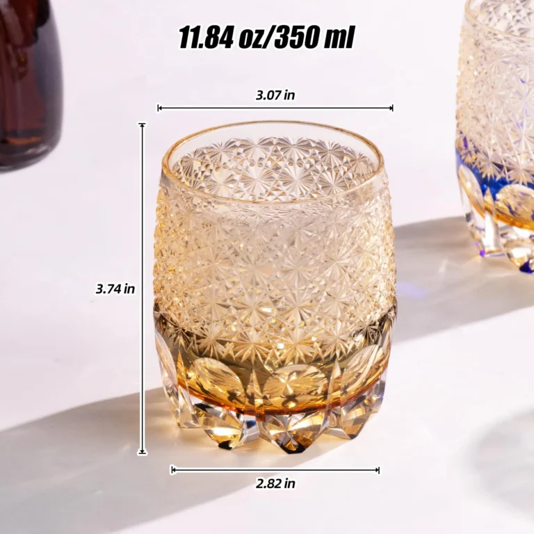 KAMMAK Cut Old Fashioned Whiskey Glasses, Set of 2 - CM009 - product image 2