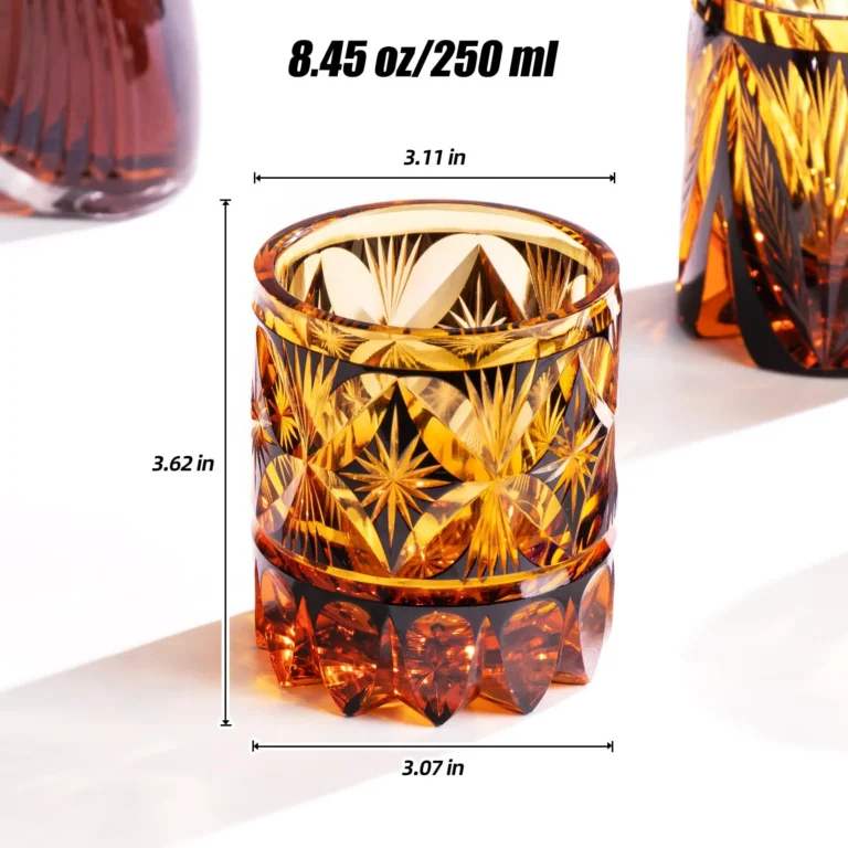 KAMMAK Cut Old Fashioned Whiskey Glasses, Set of 2 - CM011 - product image 2