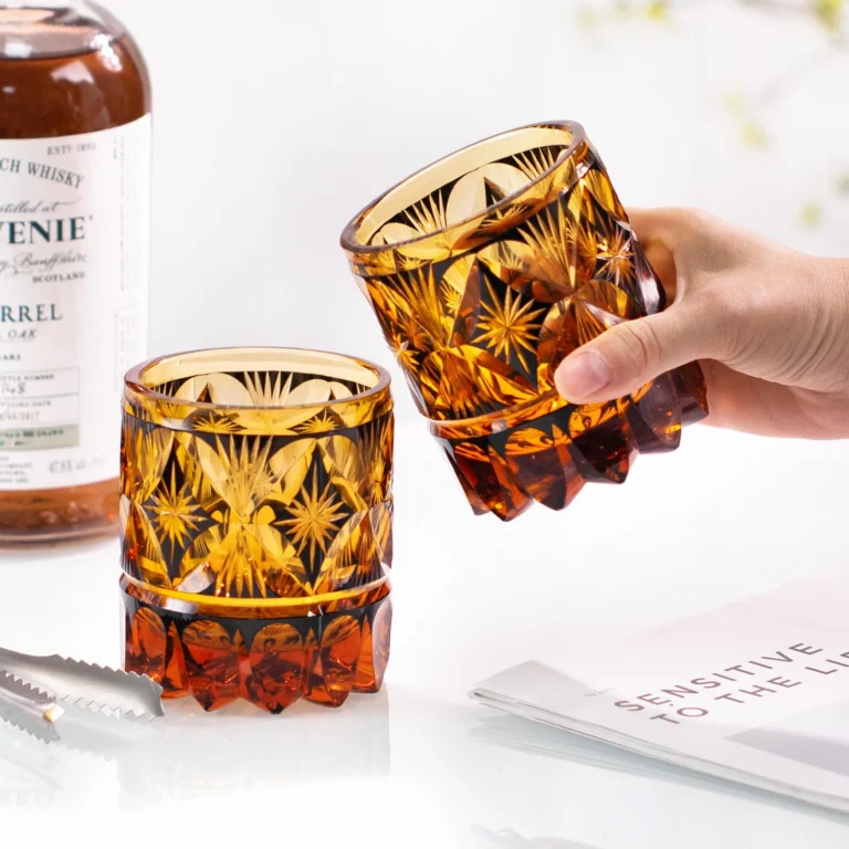 KAMMAK Cut Old Fashioned Whiskey Glasses, Set of 2 - CM011 - product image 4