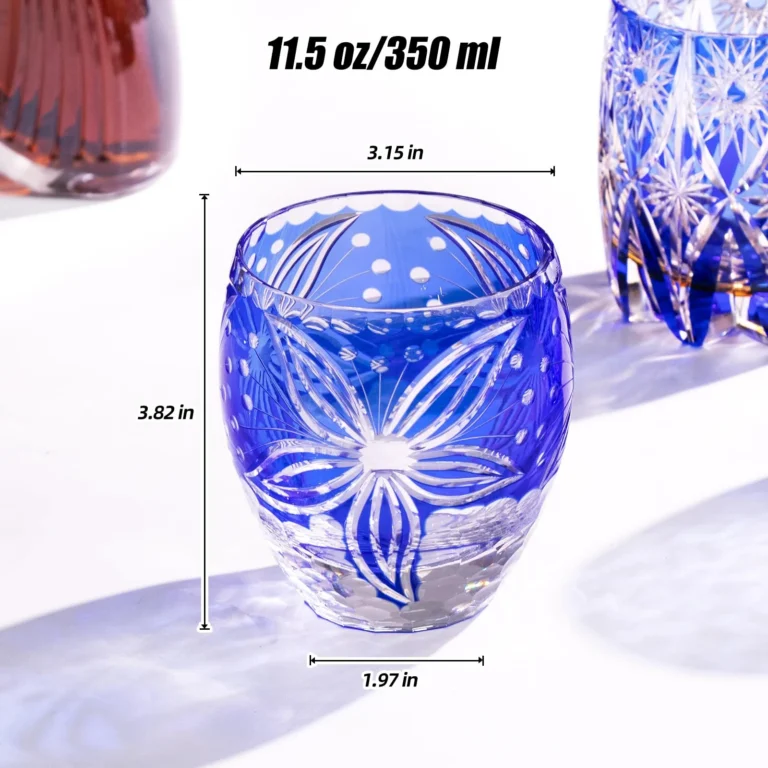 KAMMAK Cut Old Fashioned Whiskey Glasses, Set of 2 - CM012 - product image 2