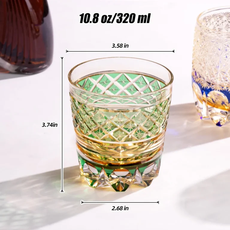 KAMMAK Cut Old Fashioned Whiskey Glasses, Set of 2 - CM014 - product image 2