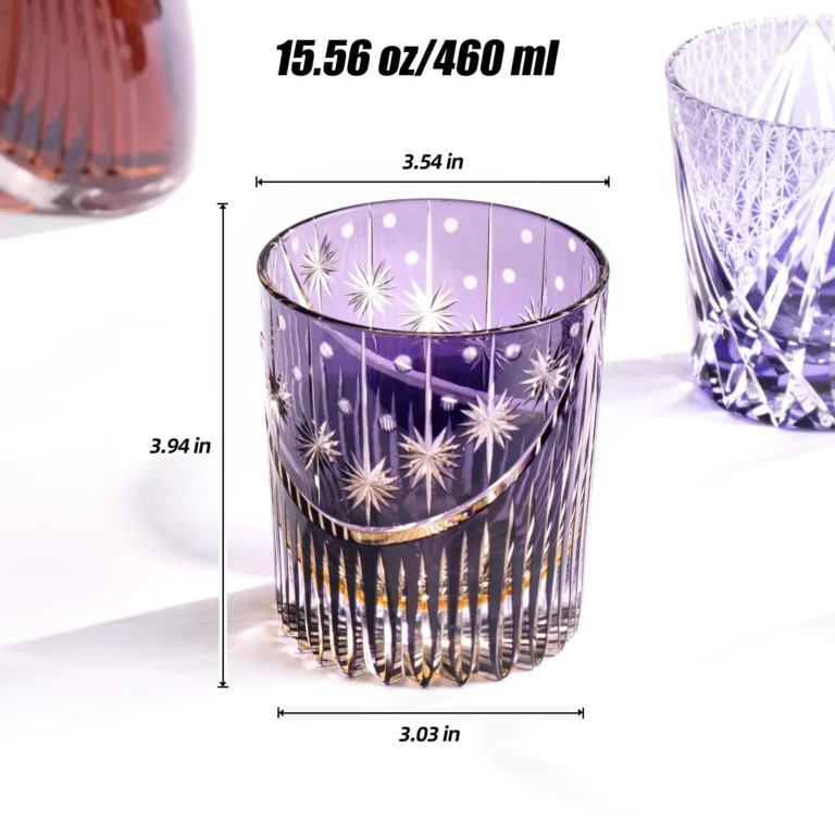 KAMMAK Cut Old Fashioned Whiskey Glasses, Set of 2 - CM016 - product image 2