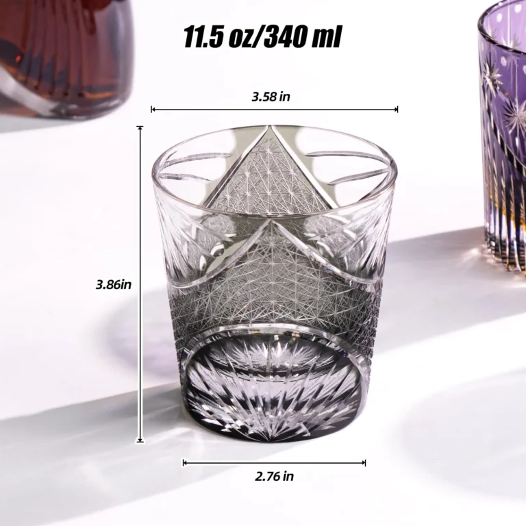KAMMAK Cut Old Fashioned Whiskey Glasses, Set of 2 - CM017 - product image 2