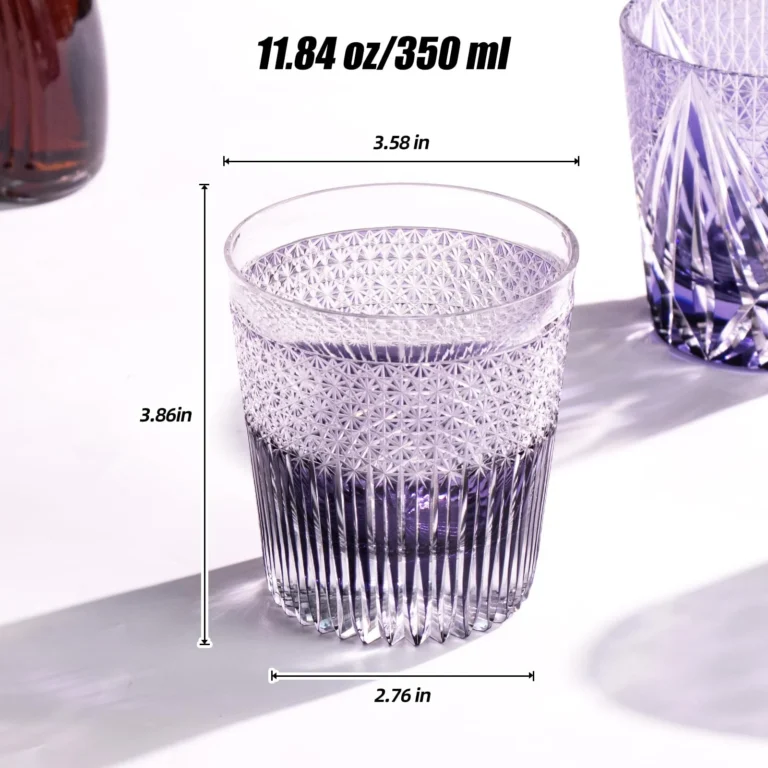 KAMMAK Cut Old Fashioned Whiskey Glasses, Set of 2 - CM018 - product image 2