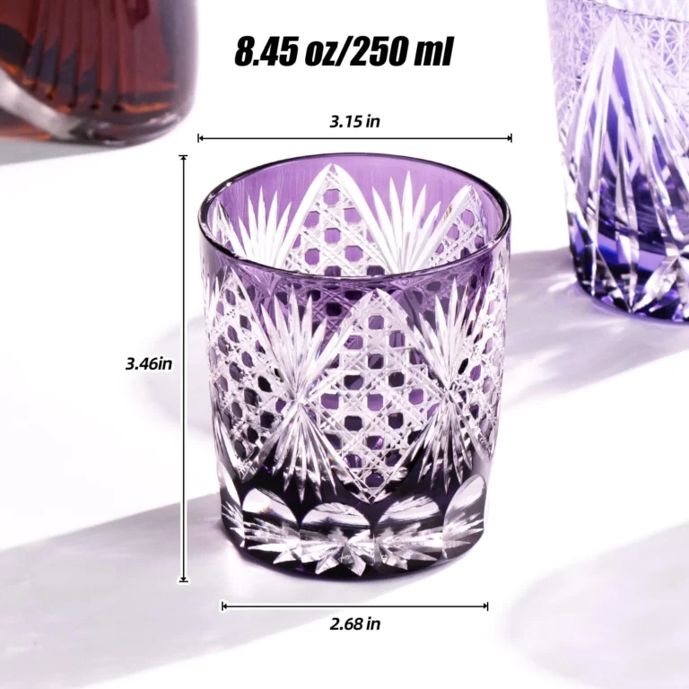 KAMMAK Cut Old Fashioned Whiskey Glasses, Set of 2 - CM019 - product image 2