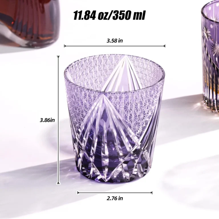 KAMMAK Cut Old Fashioned Whiskey Glasses, Set of 2 - CM020 - product image 2