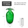 KAMMAK Emerald Green Tall Hand-Blown Art Glass Vase - SYX026 - product image 2 KAMMAK 8HPSYX026 glass vase side angle view showing silhouette