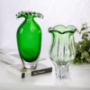KAMMAK Emerald Green Tall Hand-Blown Art Glass Vase - SYX026 - product image 4 KAMMAK 8HPSYX026 glass vase close-up material texture detail image 4