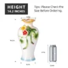 KAMMAK Hand-Painted Floral Ceramic Vase - YZ001 - product image 2 KAMMAK 8HPYZ001 ceramic vase side angle view showing silhouette
