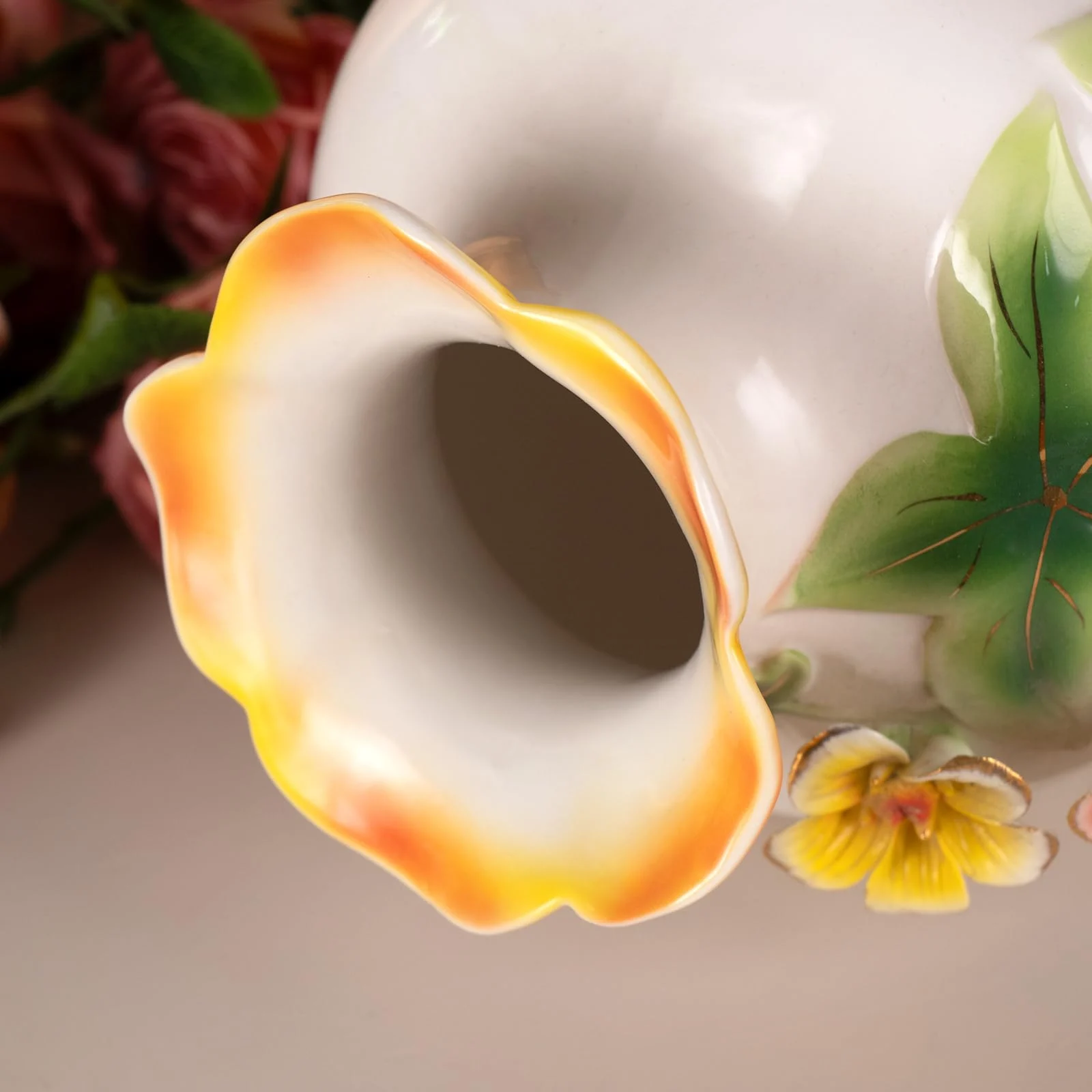 KAMMAK Hand-Painted Floral Ceramic Vase - YZ001 - product image 6