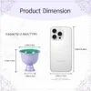 Lavender ceramic tea cup dimensions and 2.6 oz capacity KAMMAK 7KPSP674N+675N ceramic cup and saucer side angle view showing silhouette